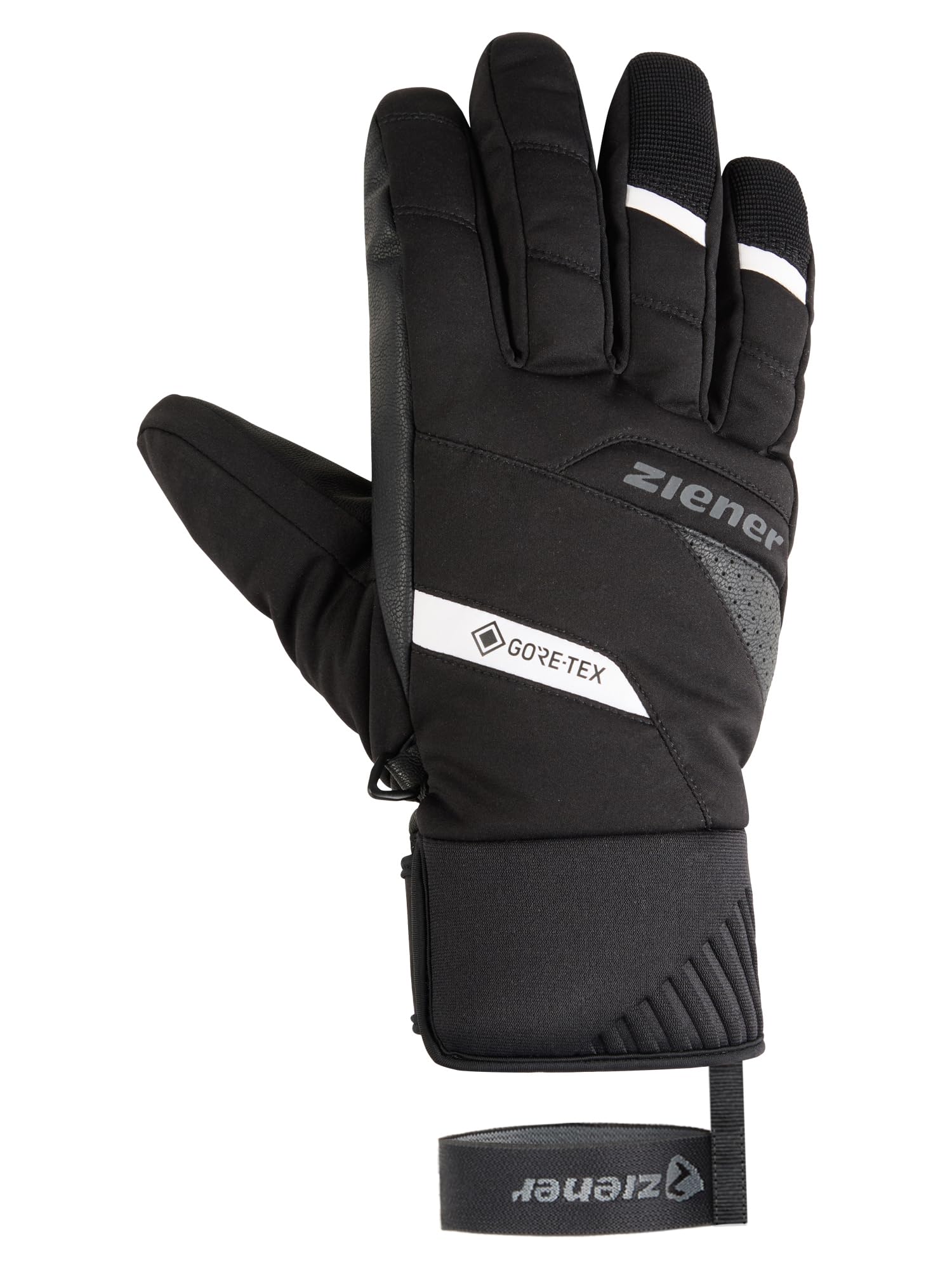 Ziener GOKONI-Z - Guanti da sci da uomo, per sport invernali, Gore-Tex, Soft-Sell, traspiranti, nero, 9,5