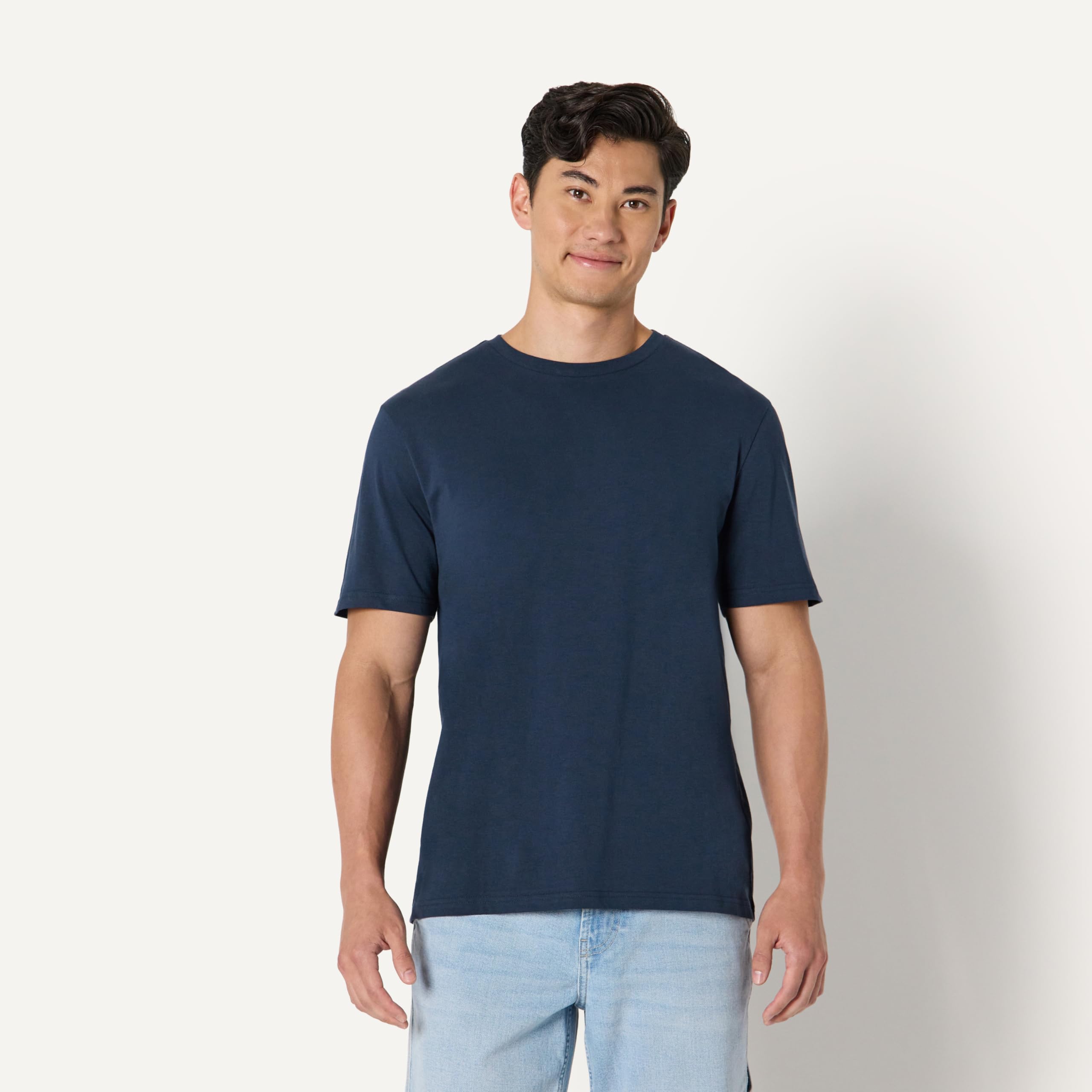 Amazon Essentials Camiseta de Manga Corta con Cuello Redondo y Corte Recto Hombre, Paquete de 6