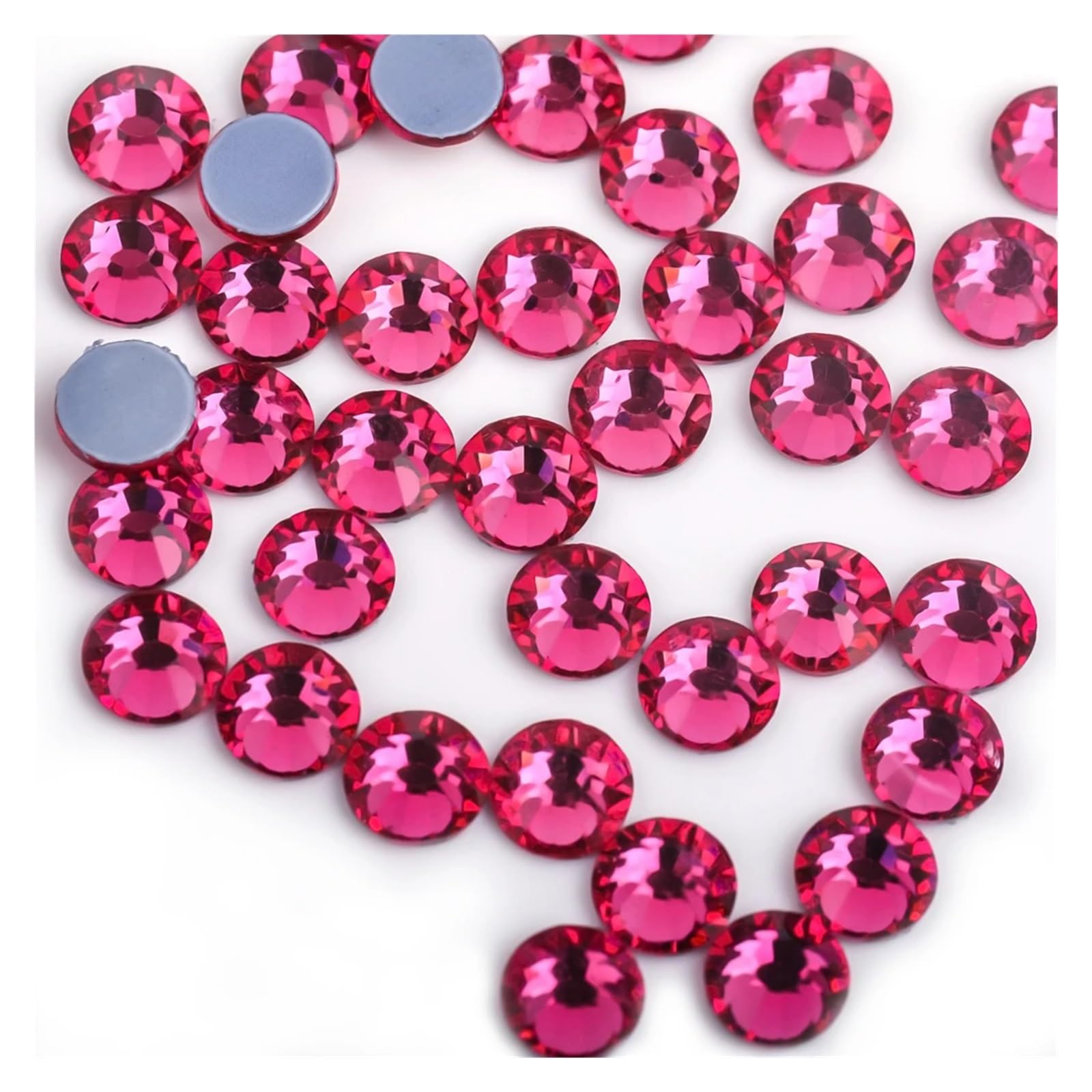 Strass à fixer à chaud cristal rose SS20 pour couture, décoration de tissu et nail art
