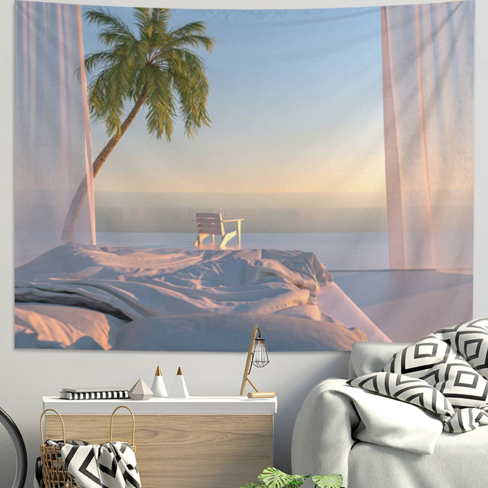 Amazon.co.jp: 可愛いタペストリー 景色 75*95cm インテリア 壁掛け