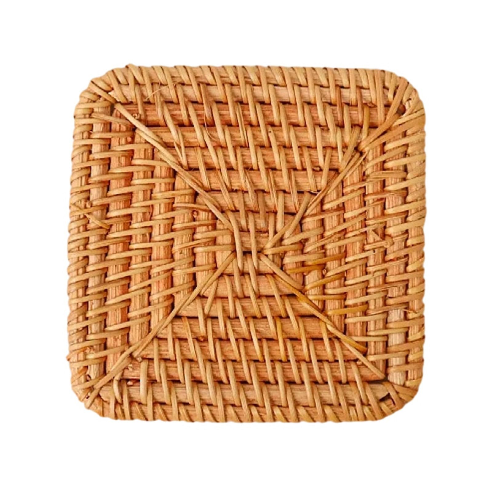 Handwoven Rattan Coasters With/without Storage Basket Placemat for Cups Bowls and Plates Kitchen Gadget