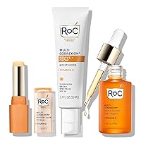 Vista 10 de RoC Multi Correxion Revive + Glow Eye Balm con vitamina C (0.14 oz) + paquete de crema para ojos con retinol