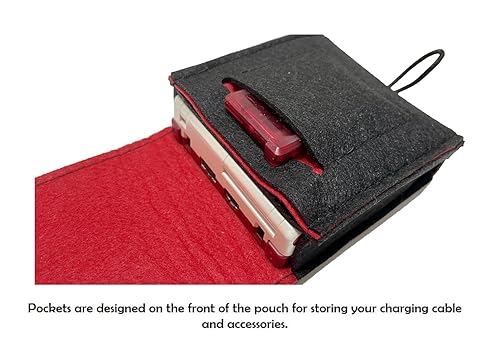 Miniatura 3 de Felt Soft Carrying Case for Nintendo Game Boy Advance SP - Portable Travel Case, Protective Pouch for Handheld Retro Game Console