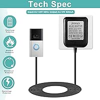 Vista 3 de Transformador de timbre 18V500mA - Adaptador de corriente para timbre de video para Ring Video Doorbell Pro y Ring Video Doorbell 2, compatible
