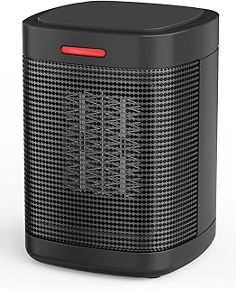 Small Space Heater Electric Ceramic Heater, 500W Mini Portable Room Heater with Tip-Over & Overheat Protection, Desk Quiet Space Heater for Bedroom, Office, Home Indoor Use