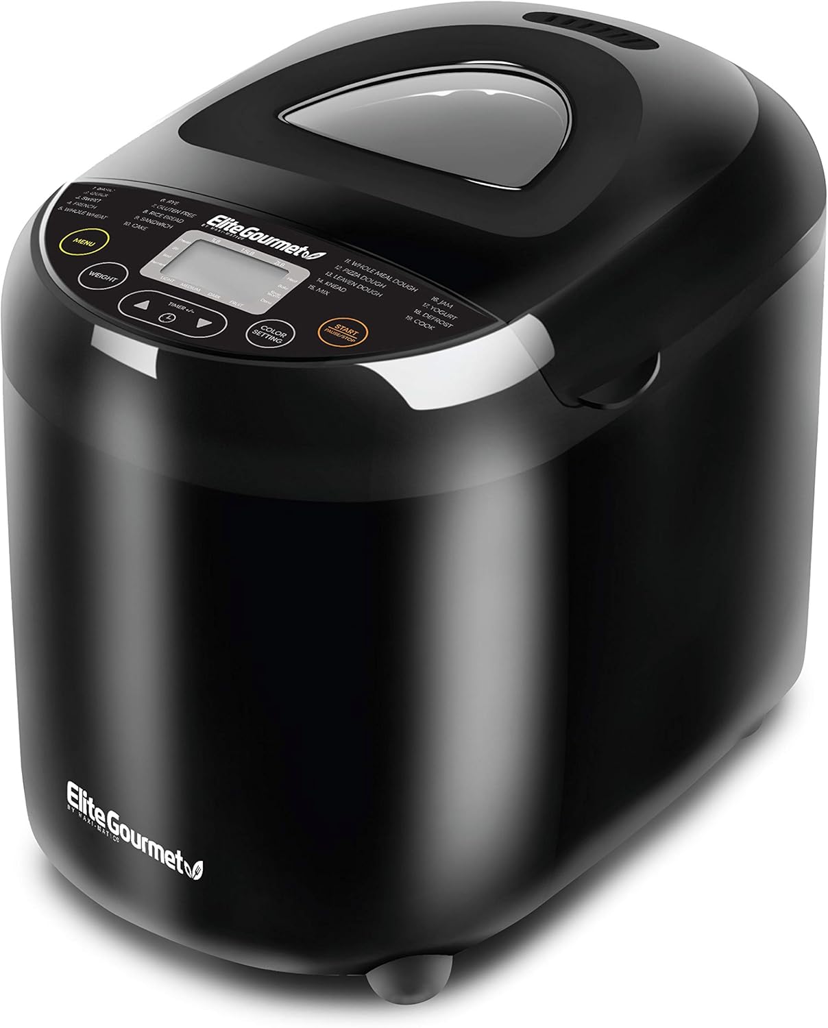Elite Gourmet EBM8103B Programmable Bread Maker Machine 3 Loaf Sizes