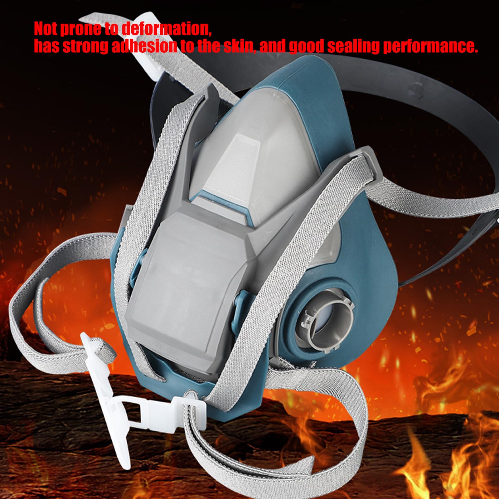 Masque respiratoire complet avec cartouches filtrantes et lunettes Masque respiratoire réutilisable pour la sécurité industrielle Protéger le visage anti-buée