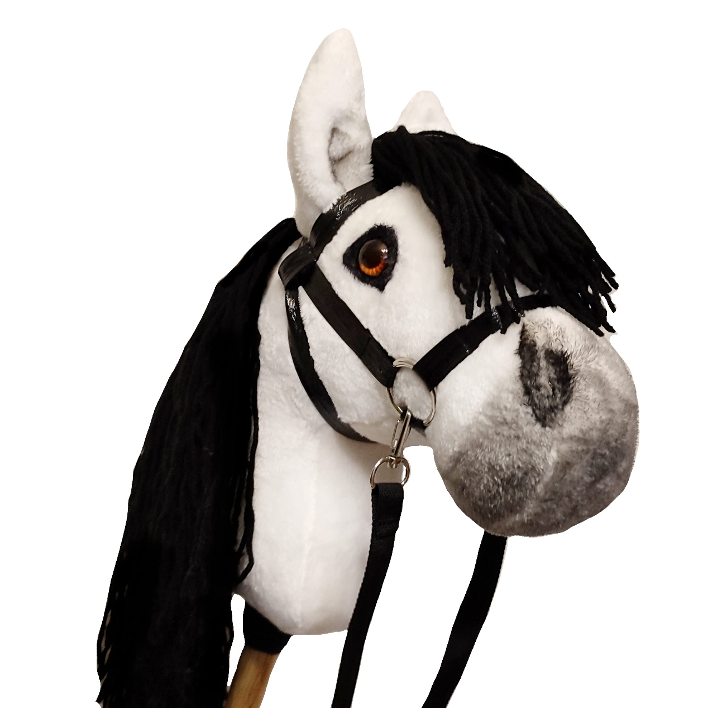 Buy Stick hobby horse with realistic eyes and removable bridle for kids