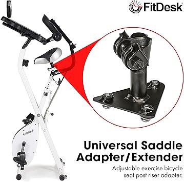 FitDesk Universal Saddle Extender for FDX 2.0 & 3.0 - Adjustable Bike Seat Post Riser Adapter, Increases Saddle Height by 3.5 Inches, Steel Post Extension, Exercise Bicycle Seat Adapter