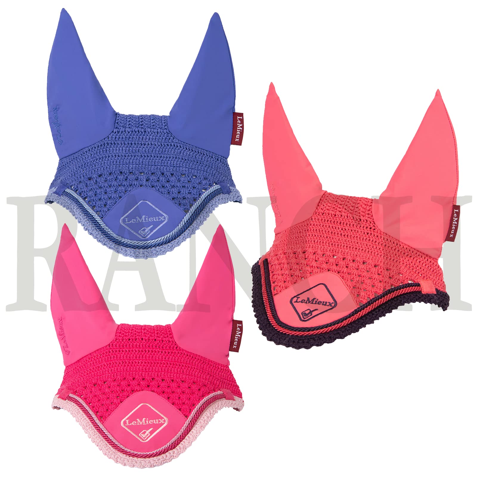 LeMieux Classic Lycra Fly Hood - Bluebell XL