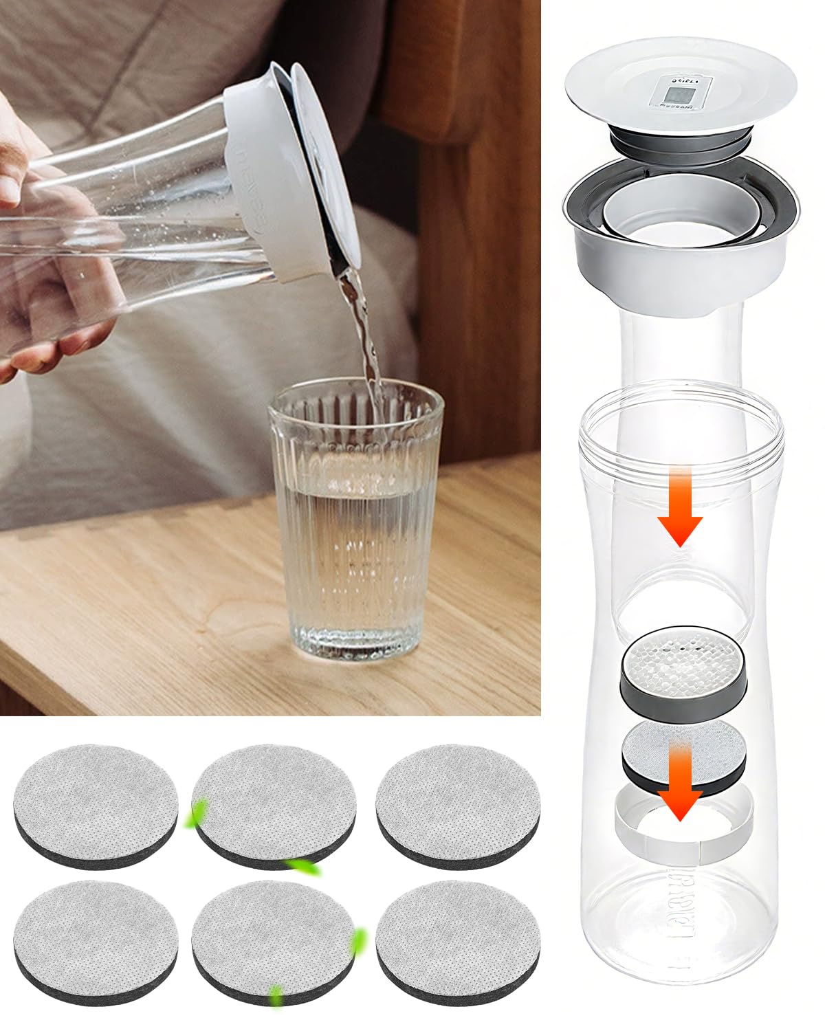 Micro Disc - Disques Filtrants à Eau Pour Bouteilles Filtrantes