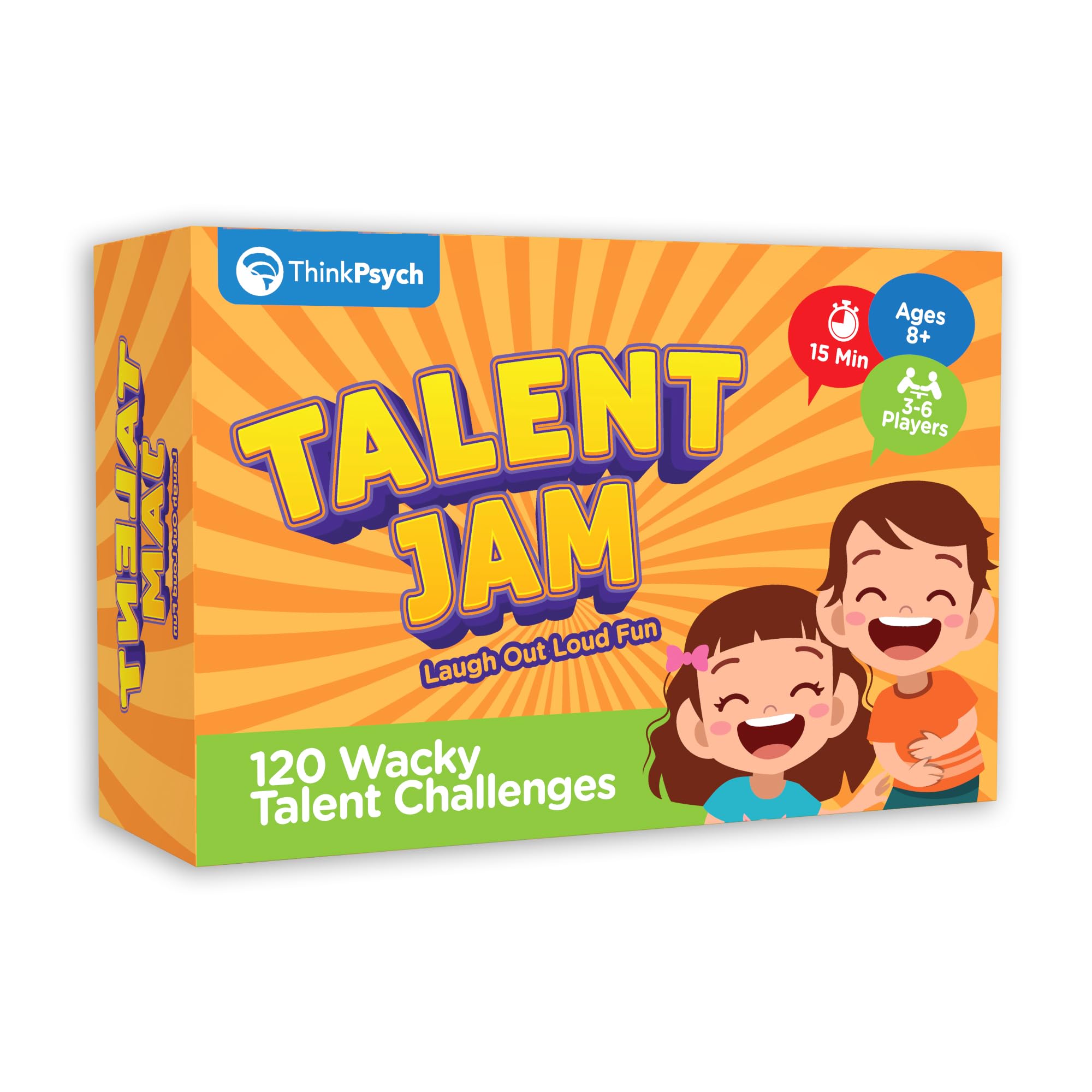 ThinkPsych Talent Jam - Hilarious Talent Show & Charades Game - Fun Family Games for Kids and Adults - Family Game Night for Teens