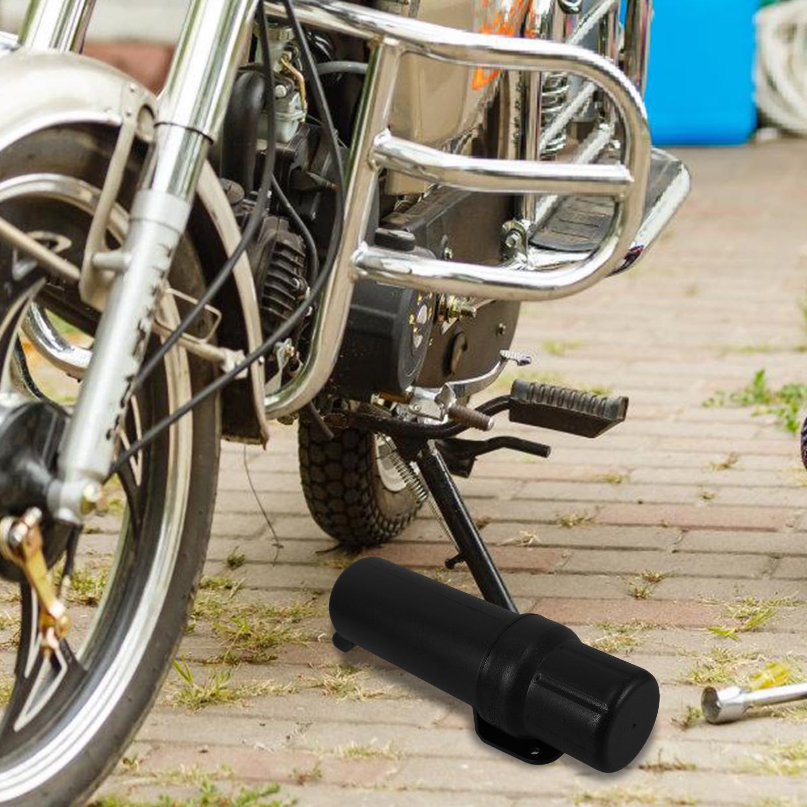 Boîte de Rangement Étanche pour Moto, Tube Porte-Outils 84mm, Accessoire Moto Compatible Les Principales Marques, Rangement Sécurisé pour Outils et Documents