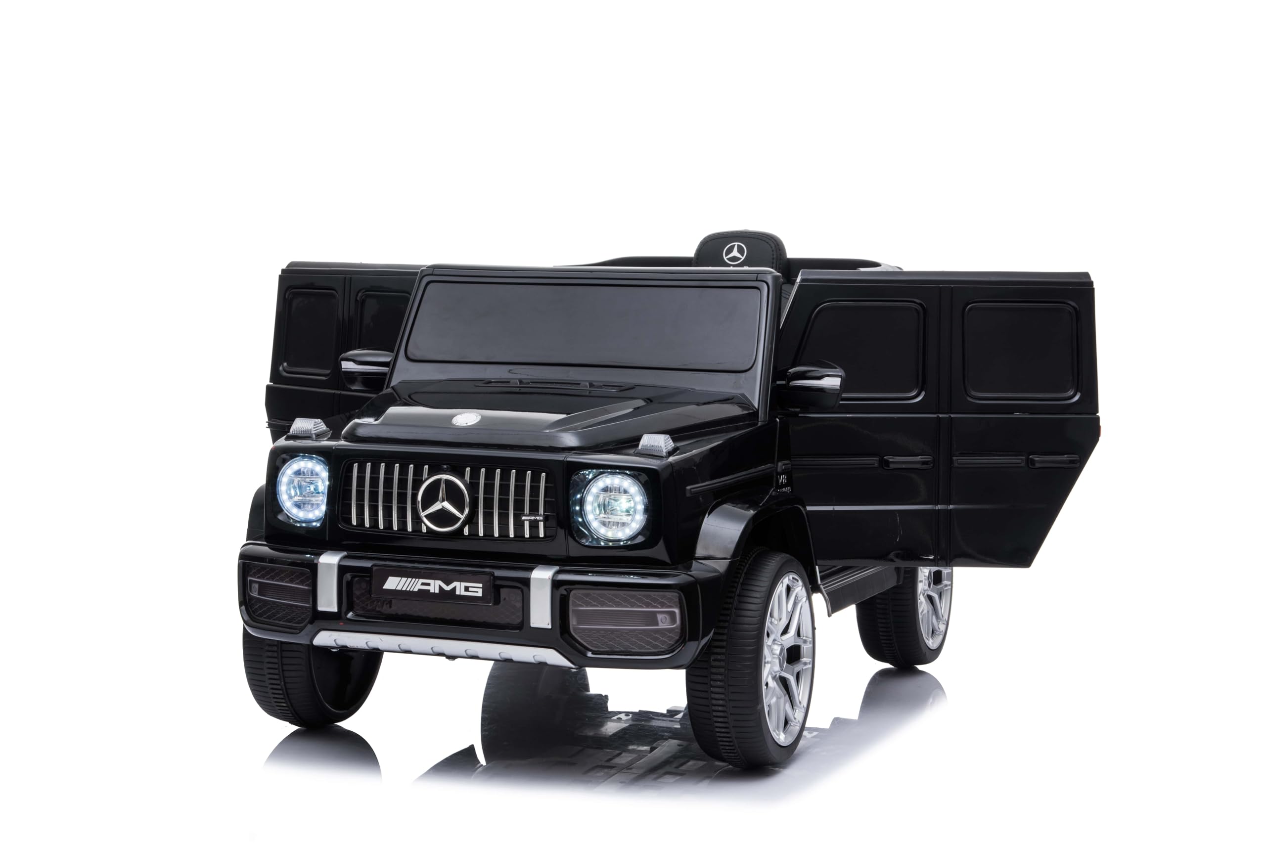 Mercedes G Classe 2025 Auto elettrica Bambini, Nero, Batteria Litio, veicoli elettrici 3-5 Anni, telecomando 2,4 GHz, MP3/USB/Bluetooth, Sospensione