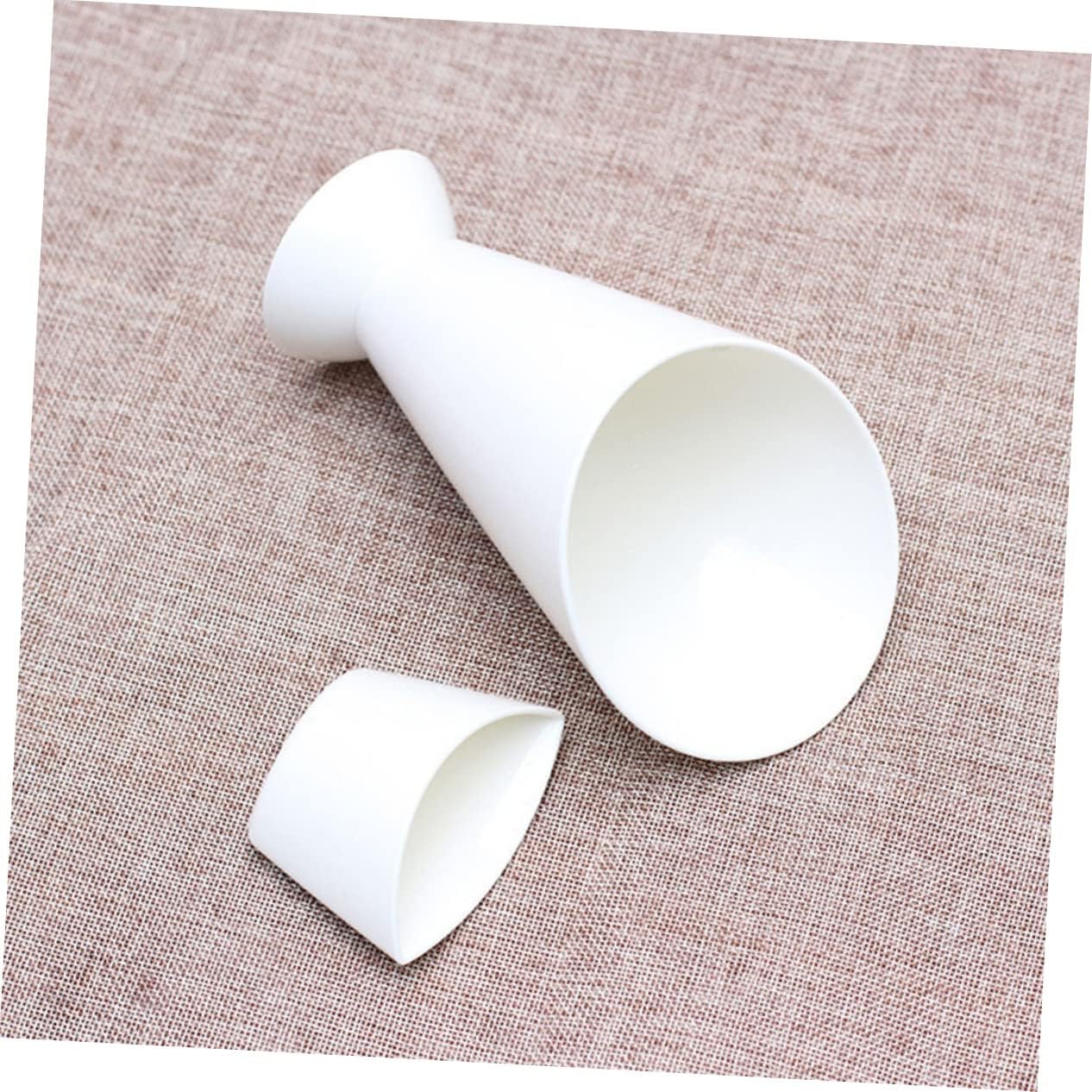 Alipis 6pcs French Fry Cup with Two Slots, PP White Holder