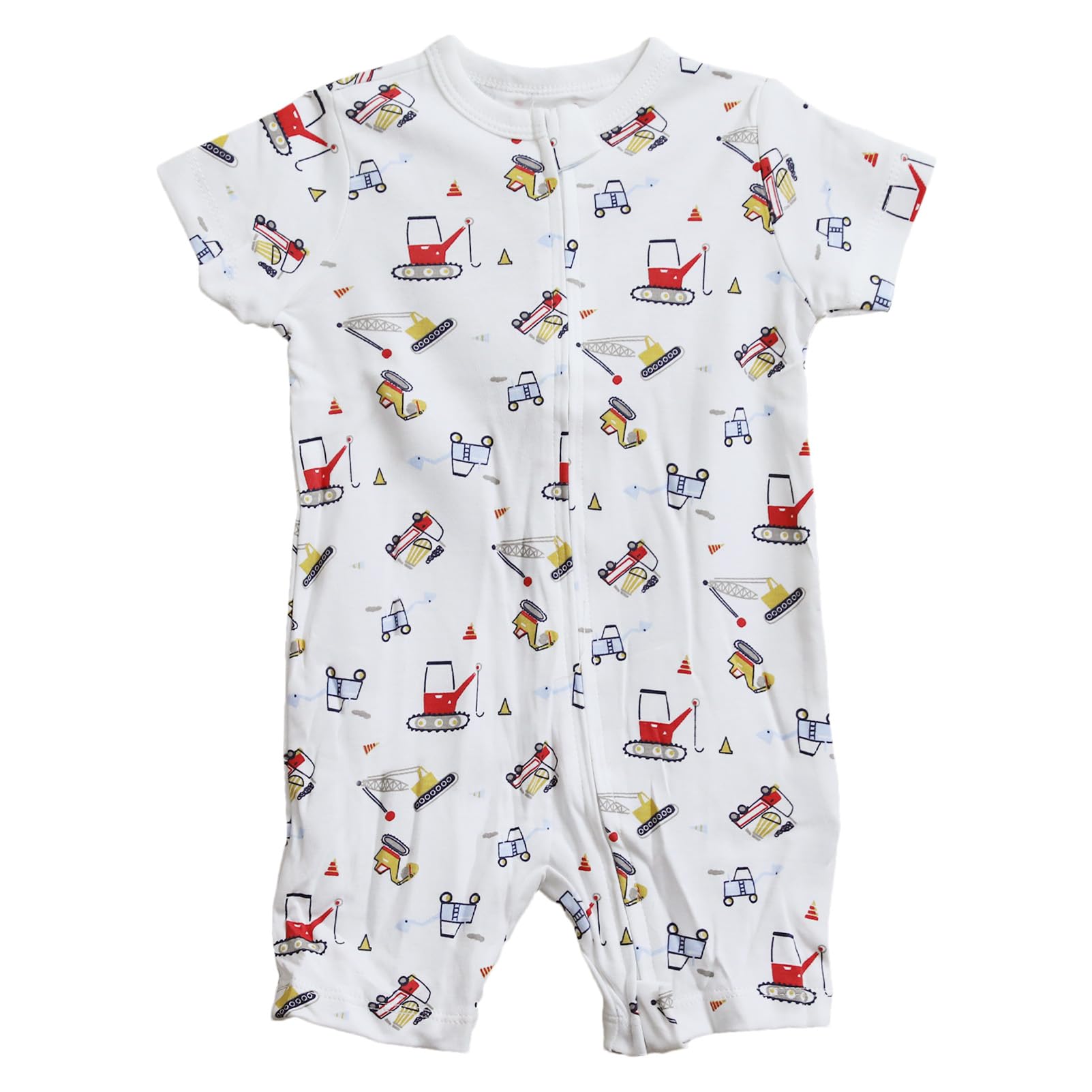 amropi Bimba 3 pezzi Pagliaccetto Cerniera Righe Pigiama Manica Corta Cotone Jumpsuit Tutine
