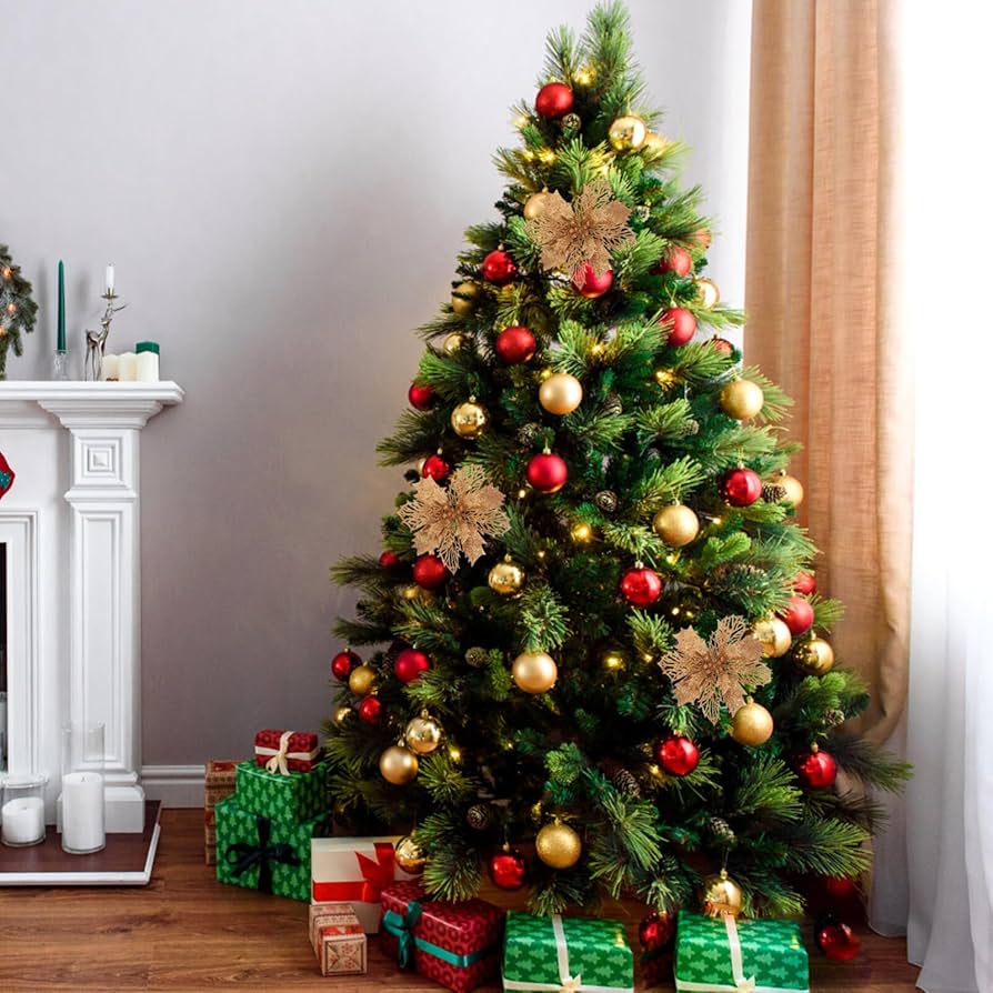 Amazon.co.jp: MUCKLILY クリスマス 飾り 造花 クリスマスツリー