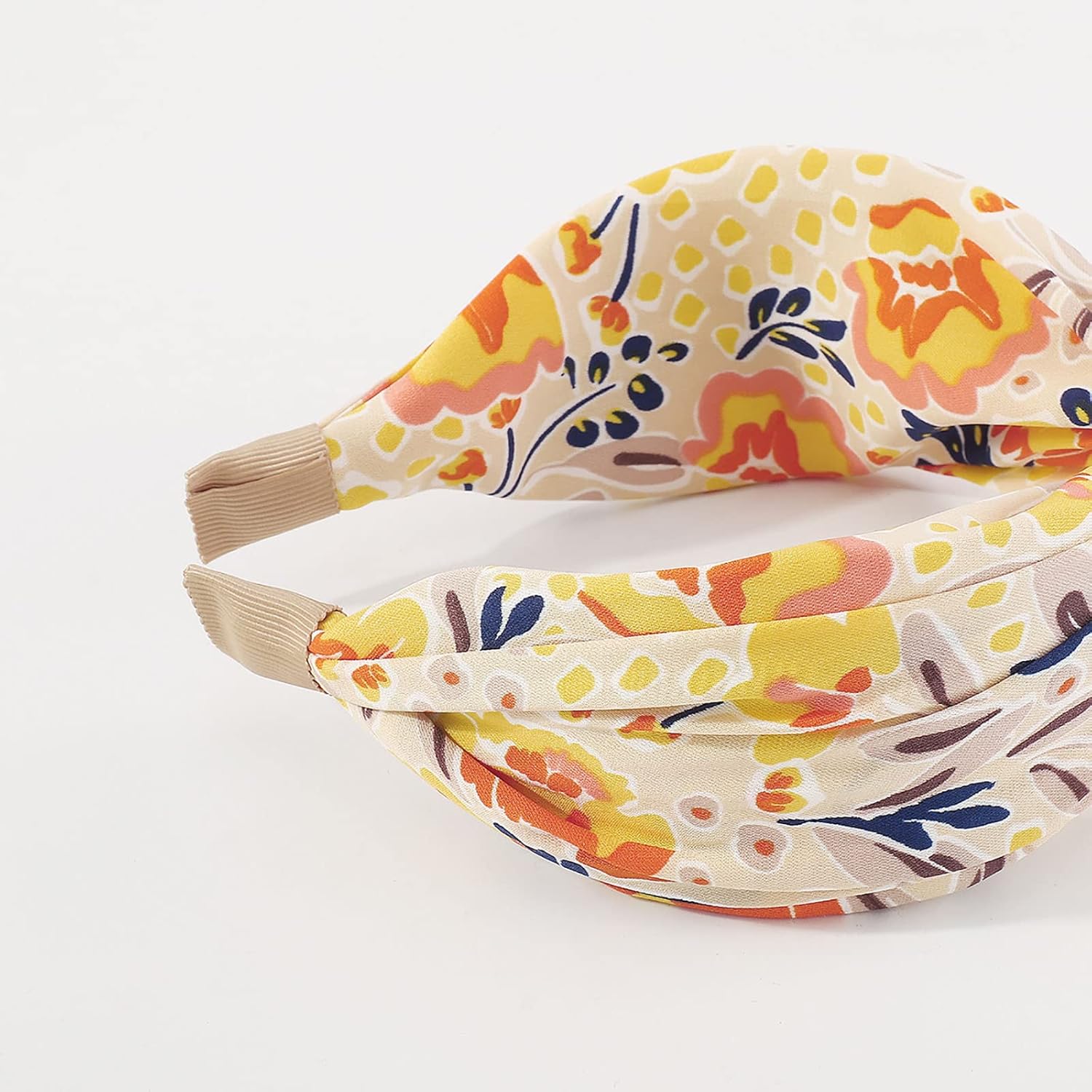 4 Pack Floral Printed Knotted Headbands for Women - Image 5