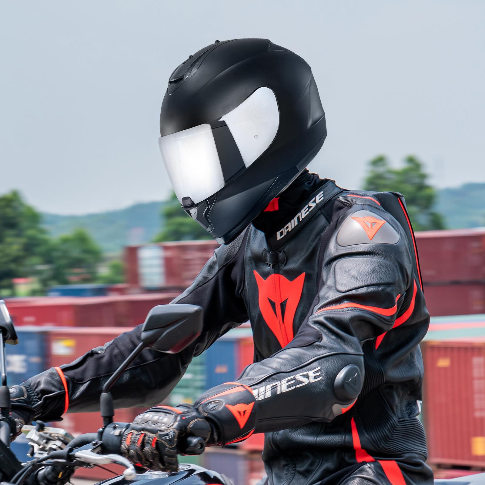 Wizjer do kasku HJC C70 FG-17 IS-17, wizjer do kasku motocyklowego, ochrona przed wiatrem, wizjer na całą twarz, akcesoria zamienne (srebrny chromowy)