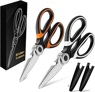 Miluoou Kitchen Scissor, 2-Packs Kitchen Scissor Heavy Duty Meat Shears, Ultra Sharp Stainless Steel Multi-Purpose Scissor...