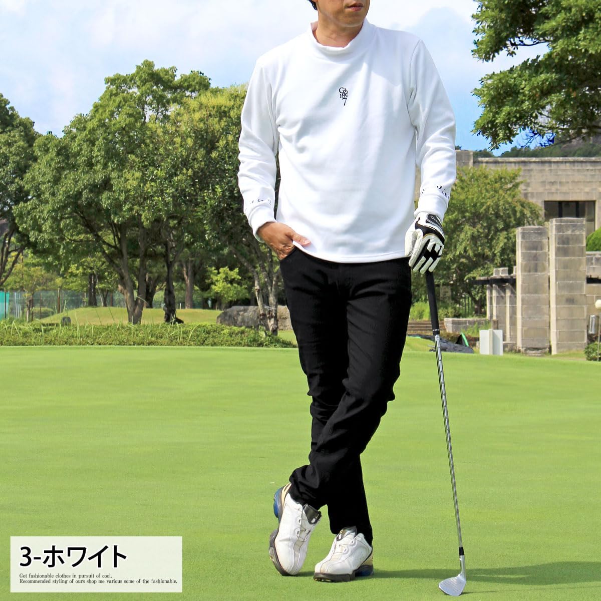 [MC MensCasual] ゴルフウェア メンズ モックネック ゴルフトレーナー GIORNO SEVEN ジョルノセブン スウ