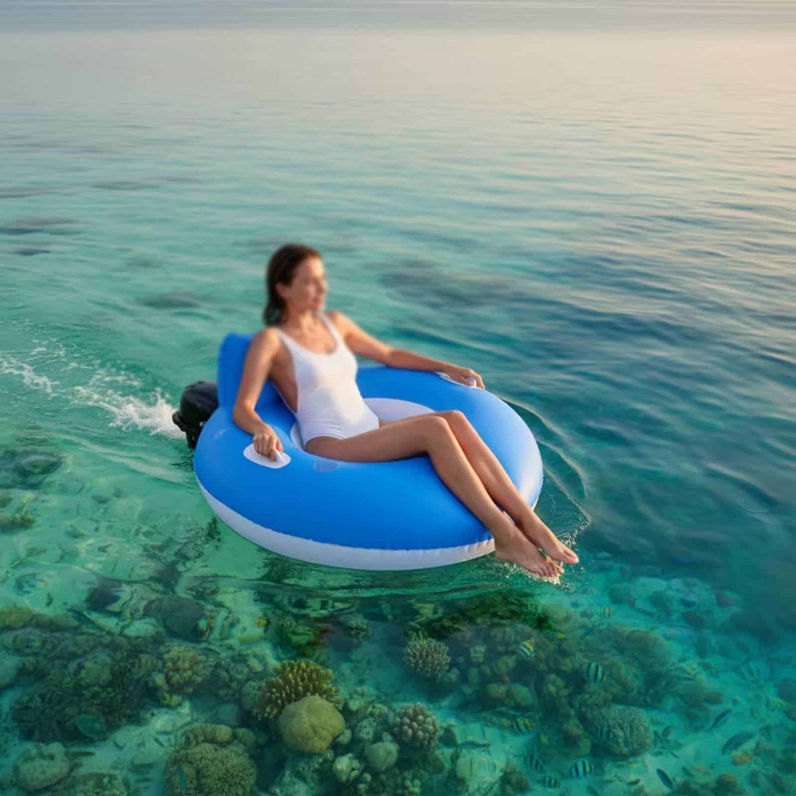 Fauteuil Flottant électrique Gonflable avec hélice pour Piscine, idéal pour Hommes et Femmes, Parfait pour la Plage, Les fêtes et Les