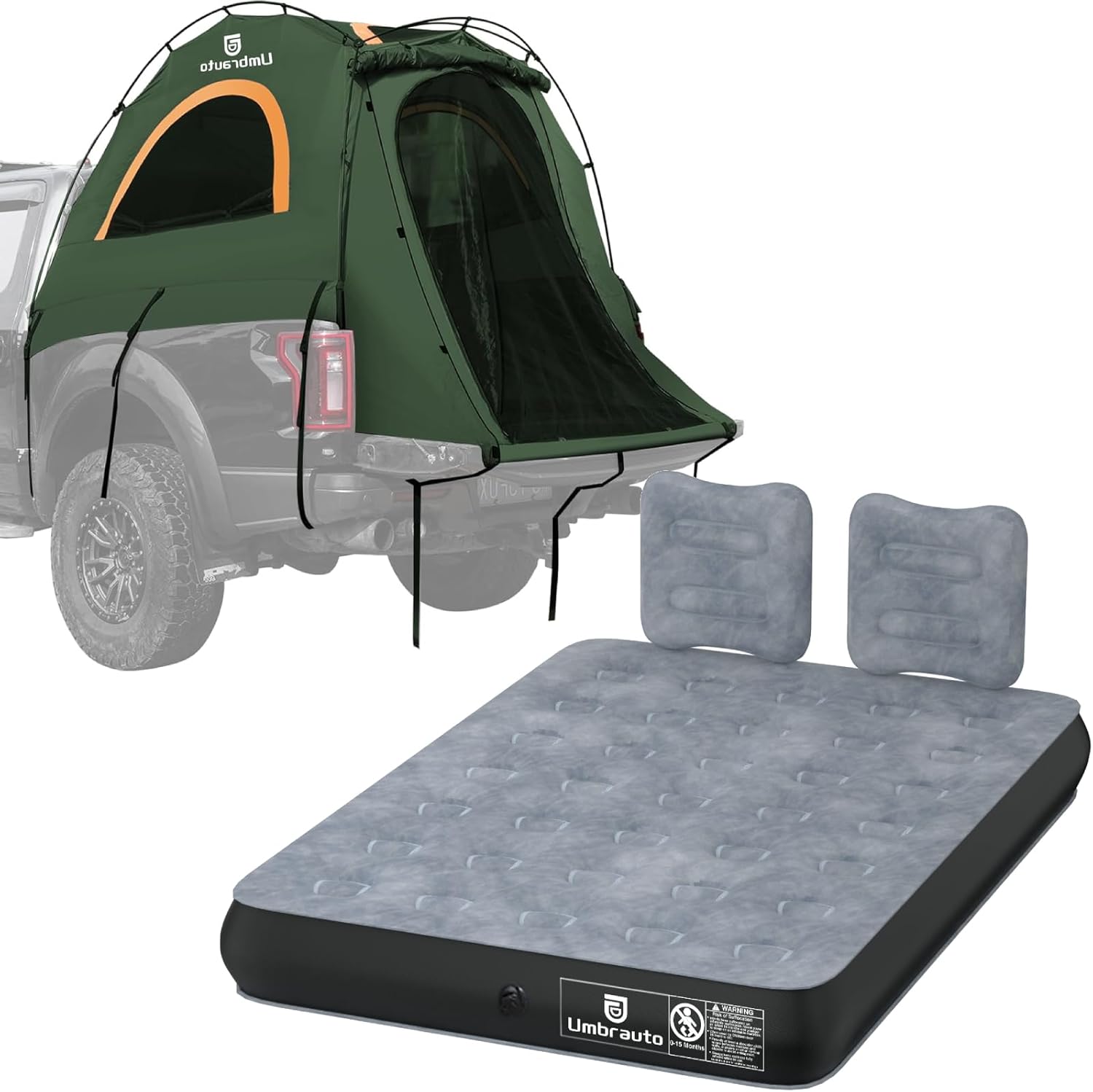 Umbrauto Truck Bed Tent:5.5-5.8ft Truck Tent Easy Setup for Camping with Full Size Truck Bed Mattress for Outdoor