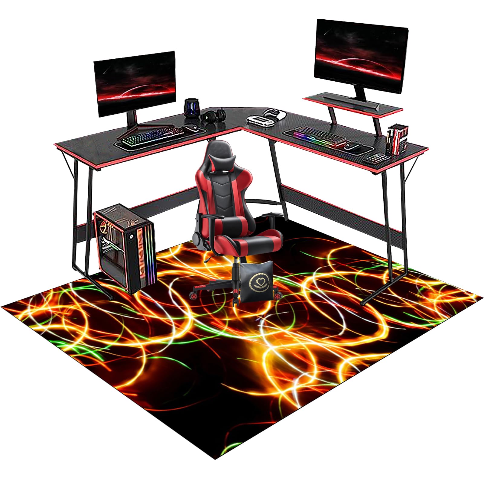 RxiBeFuw Gaming Chair Mat Non-Slip Protective, Office Chair Mats for Parquet, Office Carpet Protector Chair Mat, Floor Protector for Office Chair, Office Chair Mat for Hardwood Floor 180 x 230 cm โ image 1