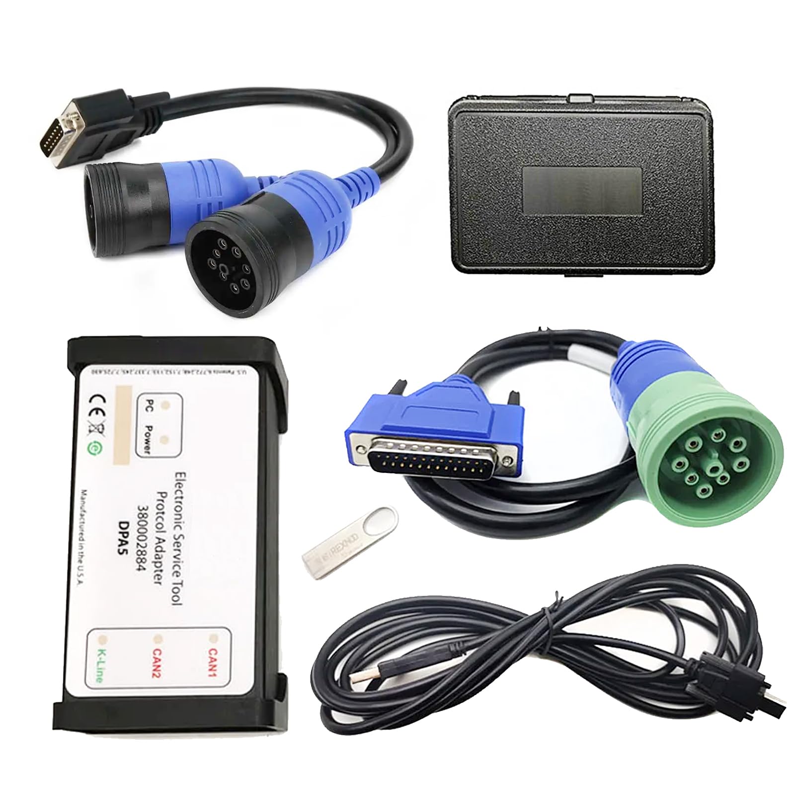 EST V8.7 V9.12 DPA5 Diagnostic Tool Kit 380002884 Dearborn Protocol Adapter 5 for Holland Electronic Service Tools, EST DPA5 Diagnostic Tool (dpa5 and est9.12)