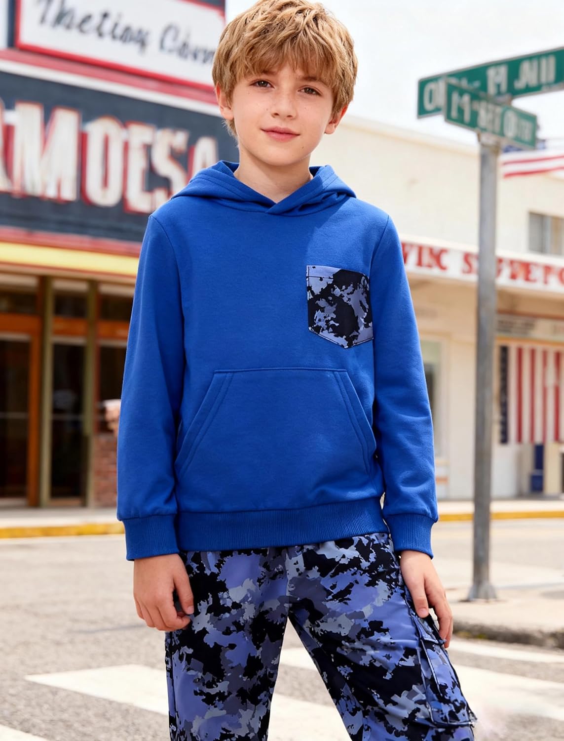 Toddler Boy Clothes Long Sleeve Hoodie Sweatshirt and Camouflage Cargo Pants Set Fall Winter Boys Outfit - Image 3