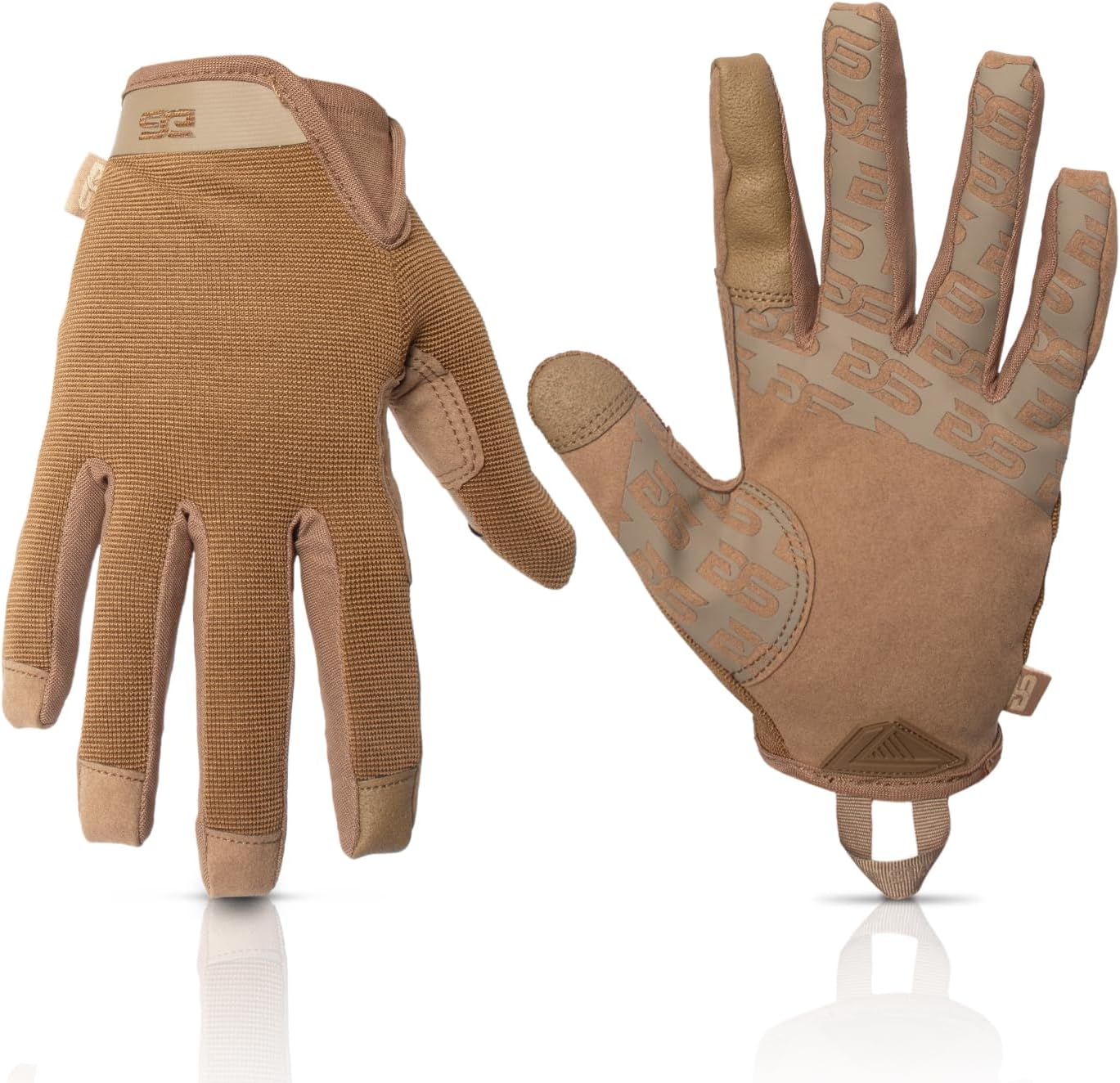 Glove Station The Impulse Versa Tactical Gloves for Men – Touchscreen Compatible Suede Leather Shooting Gloves for Combat, Police, Patrol, Airsoft, Shooting Range, Work, and Motorcycle Use