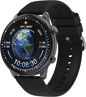 ساعة ذكية بتقنية اموليد من سمارت جيت، SGW-ULTRABLK،1.4 بوصة، IPV68 1G IOS 10.0+ أندرويد 8.0+ 280 مللي امبير في الساعة، أسود