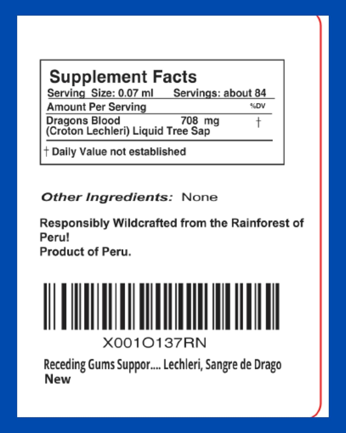 Receding Gums Support Dragon's Blood 2 Oz Liquid Sangre de Grado, 100% Raw Croton Lechleri, Sangre de Drago, 1 Bottle - Image 4
