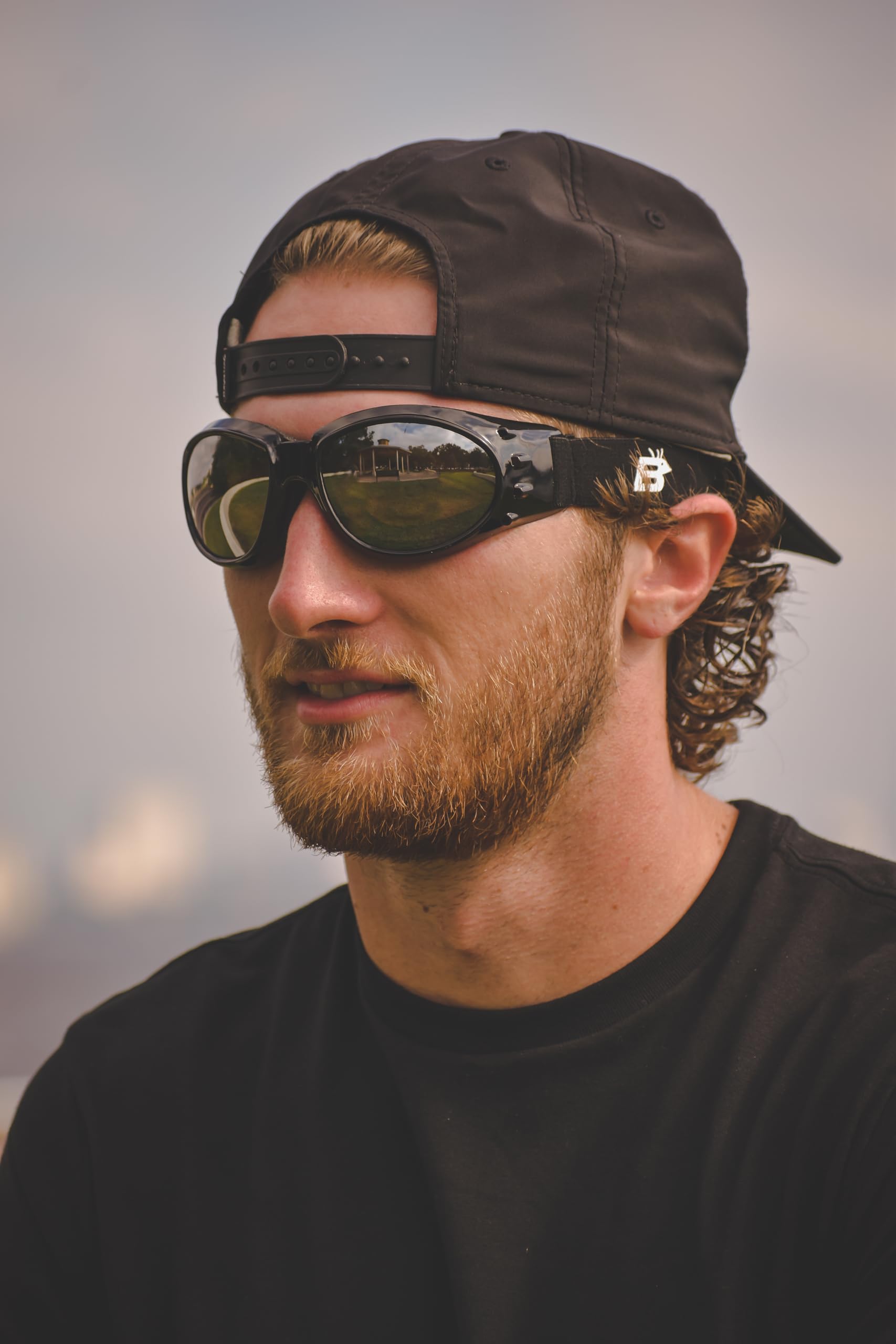 Birdz - Gafas de montar para motocicleta, 2 pares de gafas acolchadas con espejo transparente y lentes de espejo de conducción