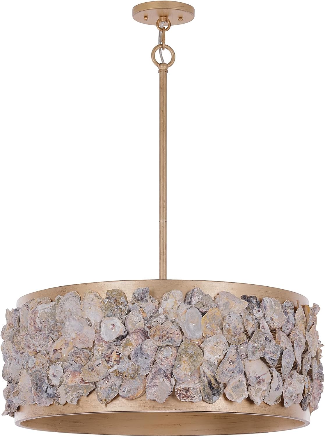 Savoy House 7-8401-4-342 Leanne Coastal Drum Pendant by Breegan Jane, 4-Light 240 Total Watts, 10" H x 24" W, Chandon