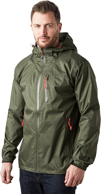 Peter Storm Men s Tornado Waterproof Jacket with Adjustable Hood, Hem & Cuffs & 3 Zipped Pockets, Breathable & Lightweight Raincoat, Walking, Hiking & Outdoor Recreation, 3000mm HH