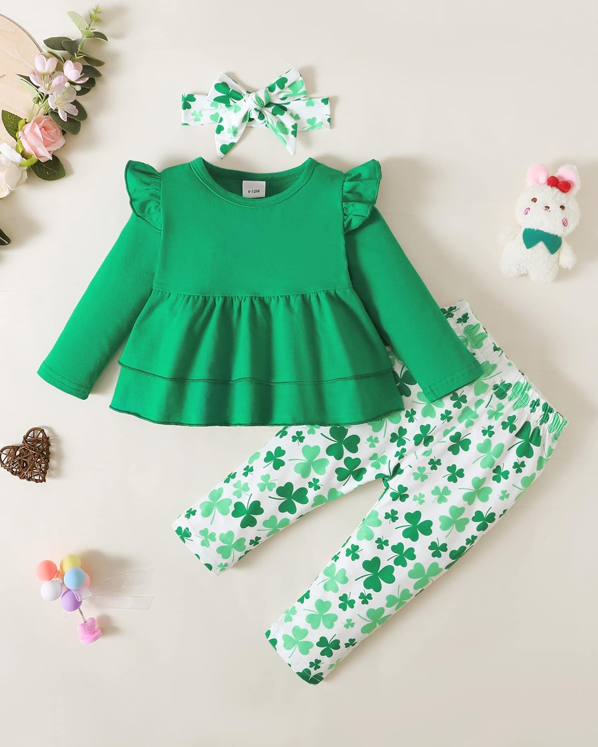 Toddler Baby Girl Clothes Outfits Clothing Infant Ruffle Top Pants Cute Winter Fall Spring Outfit Sets for Girls - Image 2
