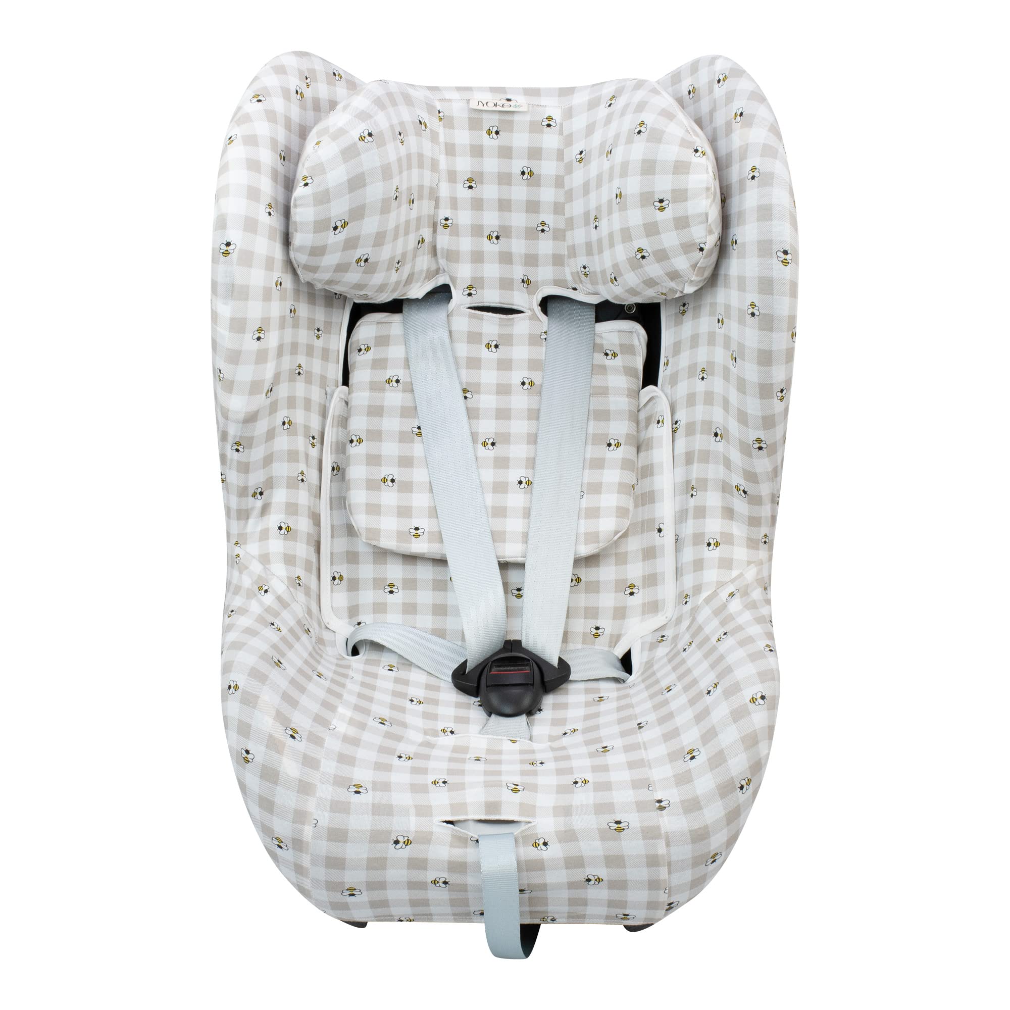 JYOKO KIDS Funda de Algodón para silla de coche Compatible con Cybex Sirona (G I-Size, M2 I-Size, GB Vaya I-Size, PICNIC VICHY) — view 2