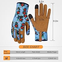 Vista 2 de Guantes de Jardinería de Cuero MERTURN para Mujeres, Guantes de Jardín a Prueba de Espinas, Guantes de Trabajo Compatibles con Pantalla Táctil