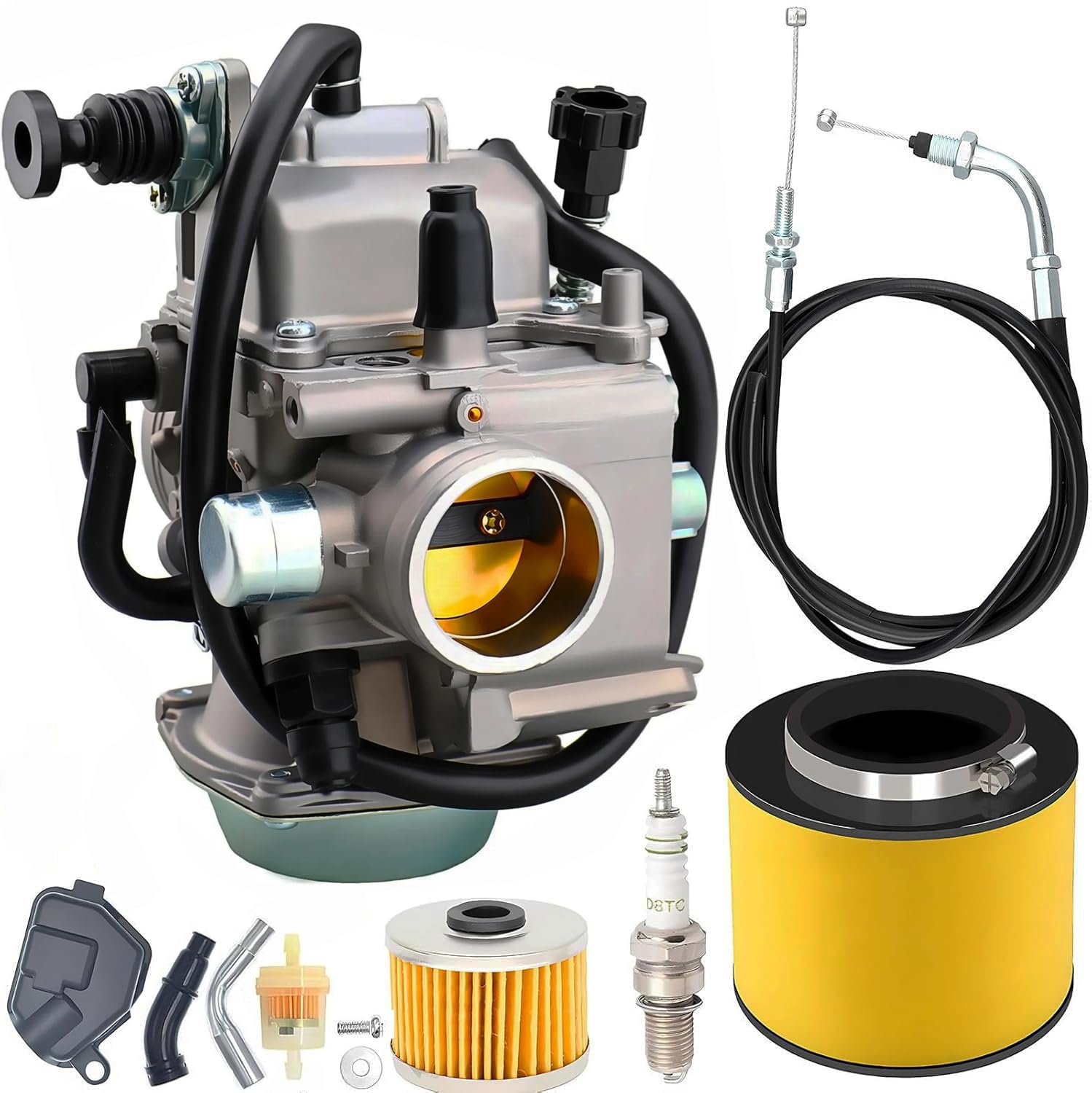 TRX300 Carburetor Compatible for Honda Fourtrax 300 350 Foreman 400 450 Rancher 350 Carb with Throttle Cable