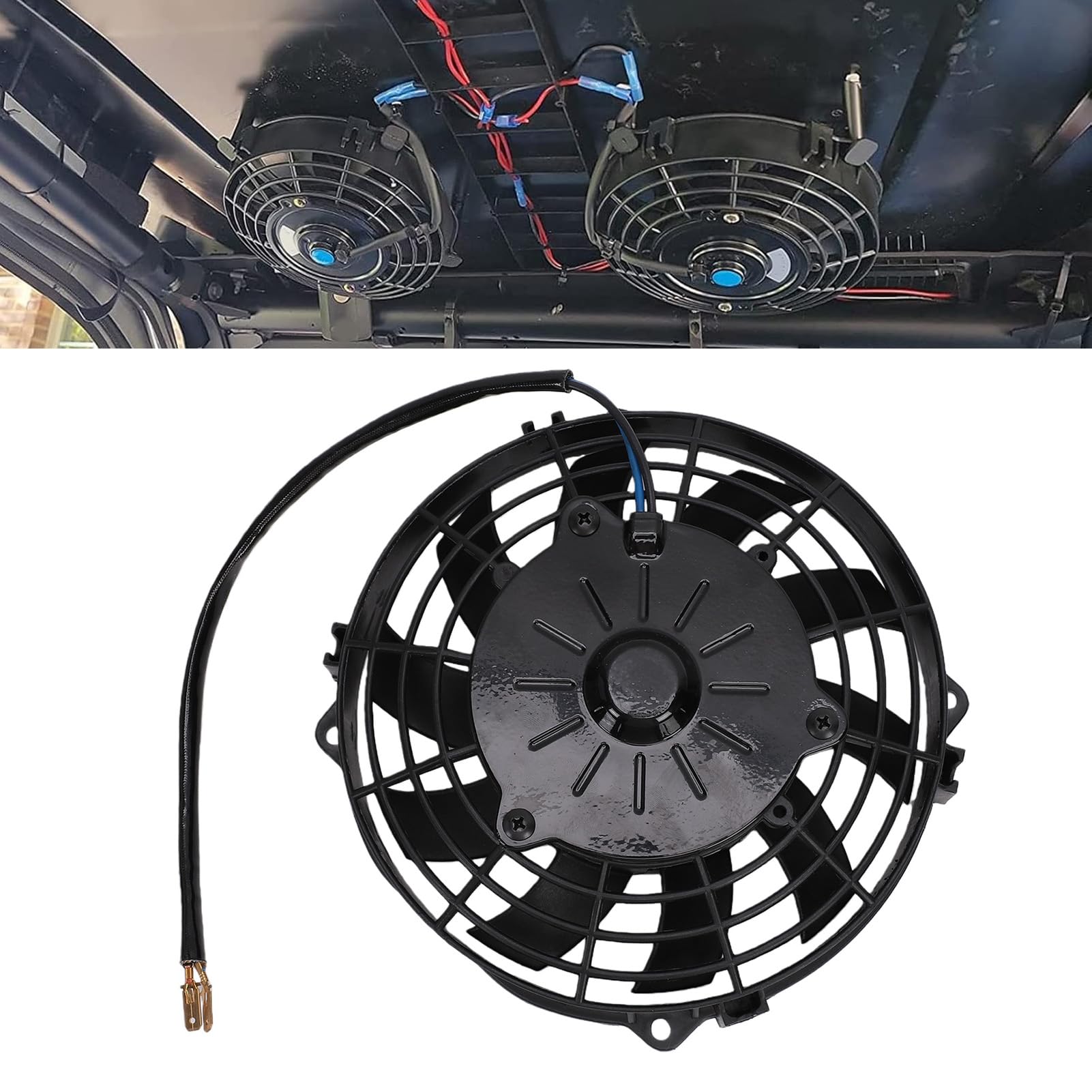 SIXRUN Ventilador de Refrigeración Eléctrico de Radiador de 190 Mm, 80 W