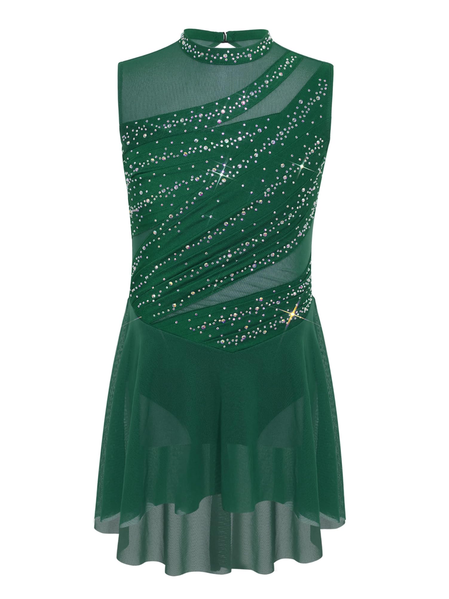 Alvivi Enfants Robe De Danse Lyrique Contemporain Fille Robe Patinage Artistique Leotard Justaucorps Danse Spectacle