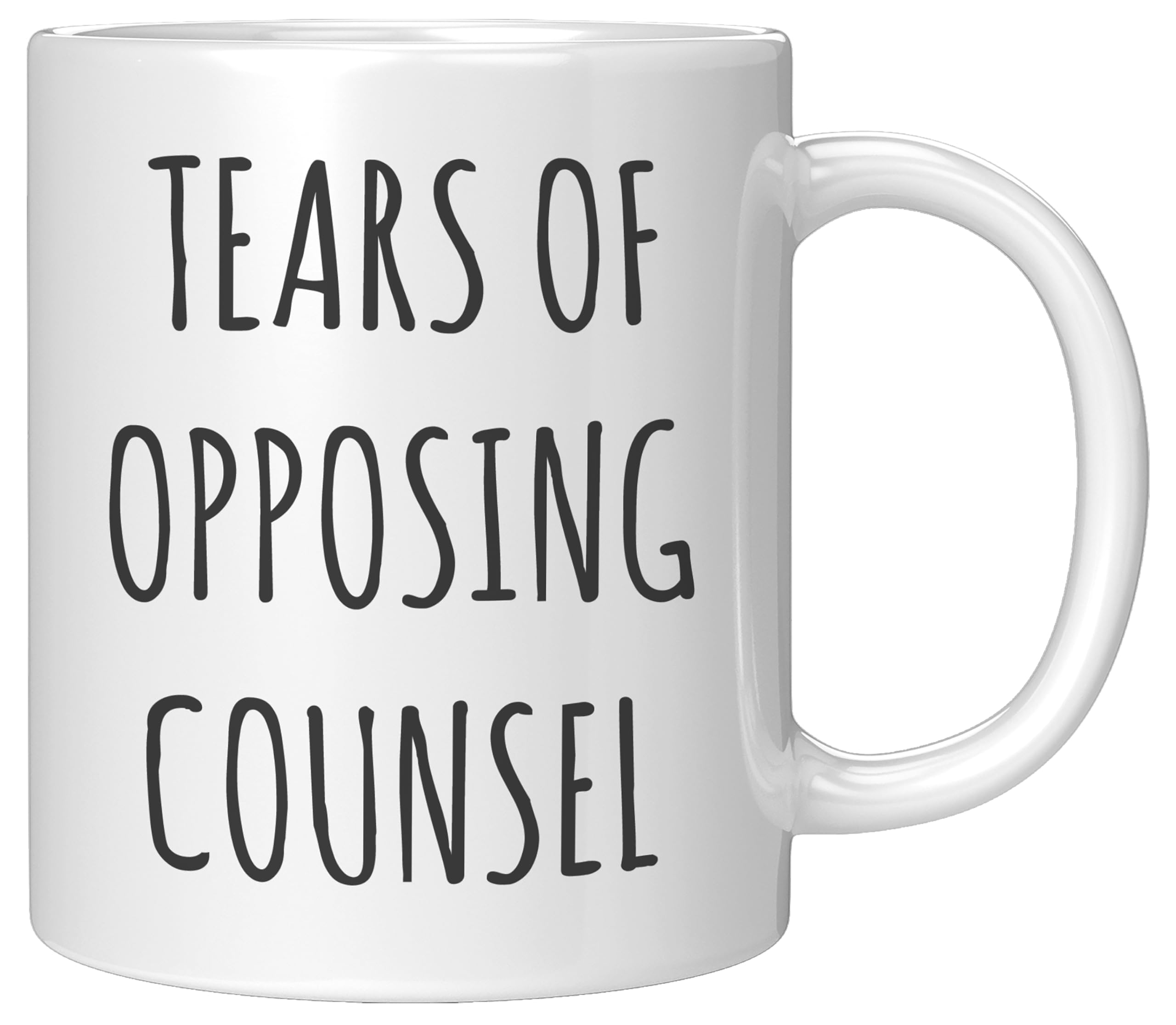 Coveted Goods Funny Lawyer Mug – Tears of Opposing Counsel 11oz White Ceramic Coffee Cup – Gift for Attorneys, Law Students, Legal Professionals