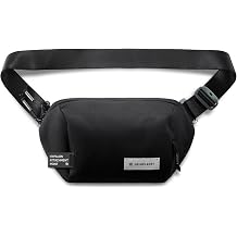 HEIMPLANET Original | Transit Line Sling Pocket | Water-resistant Waist Pack Made of Durable and Sustainable DYECOSHELL | Supports 1% for The Planet Black