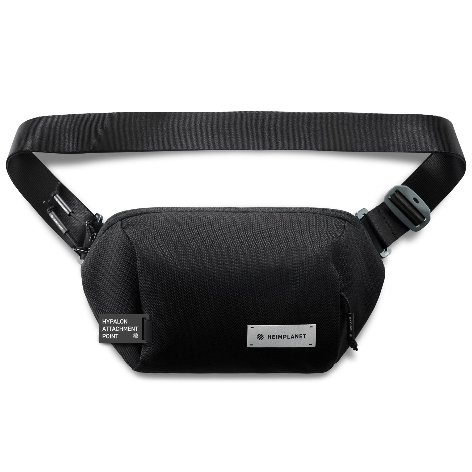 HEIMPLANET Originale | Transit Line Sling Pocket | Marsupio impermeabile in DYECOShell di alta qualità | Supporta l'1% per The Planet (Nero)