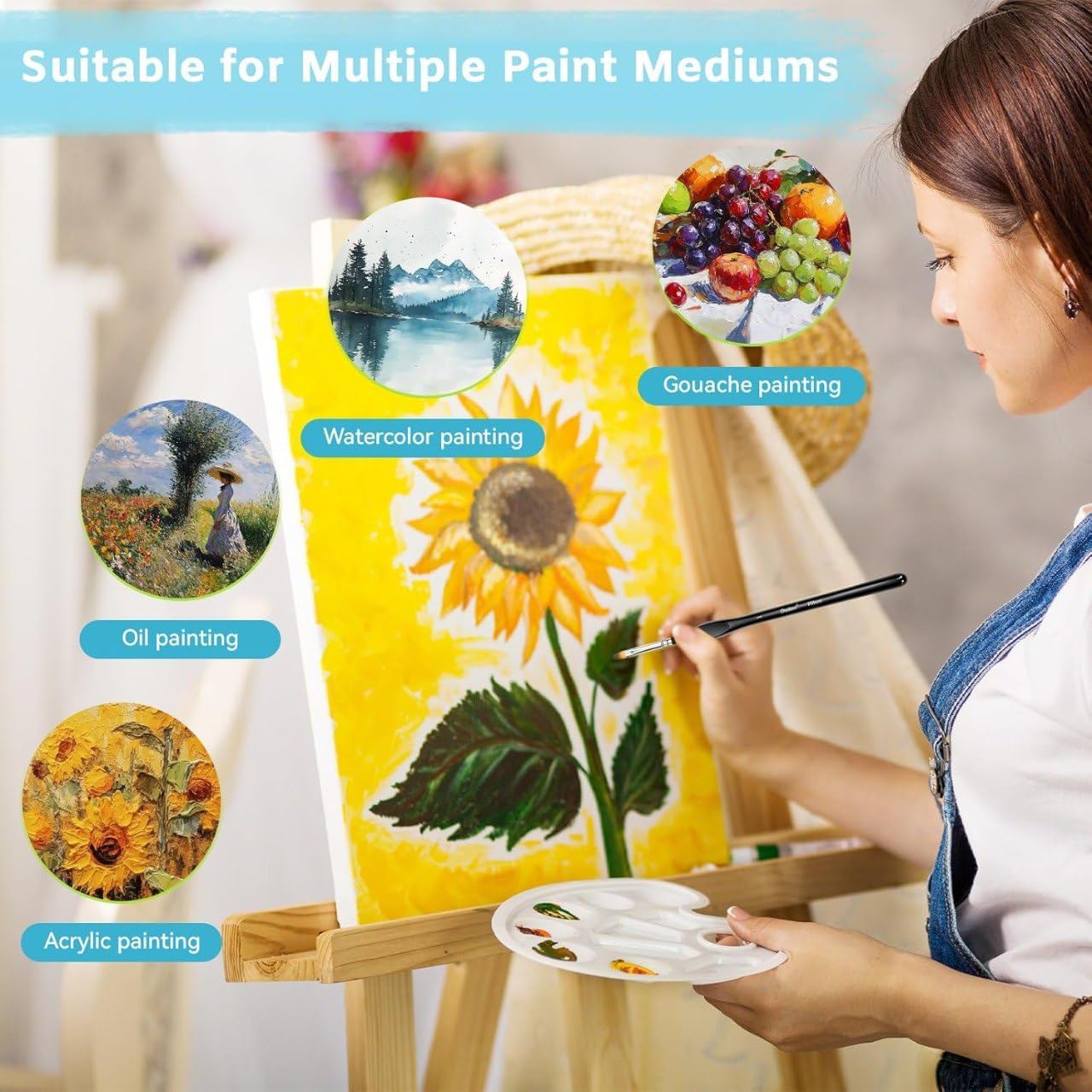 Fine Detail Paint Brush Set for Miniatures, Nail Art, Canvas & Craft Precision Liner with Soft Bristles & Ergonomic Handles for Acrylic,Watercolor & Oil Paints (New Brush, 11, Count)