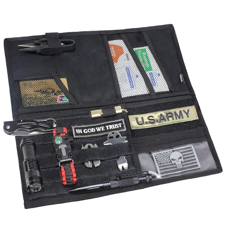 Organizador para Para-Sol Automotivo WYNEX com Painel MOLLE Dobrável Preto