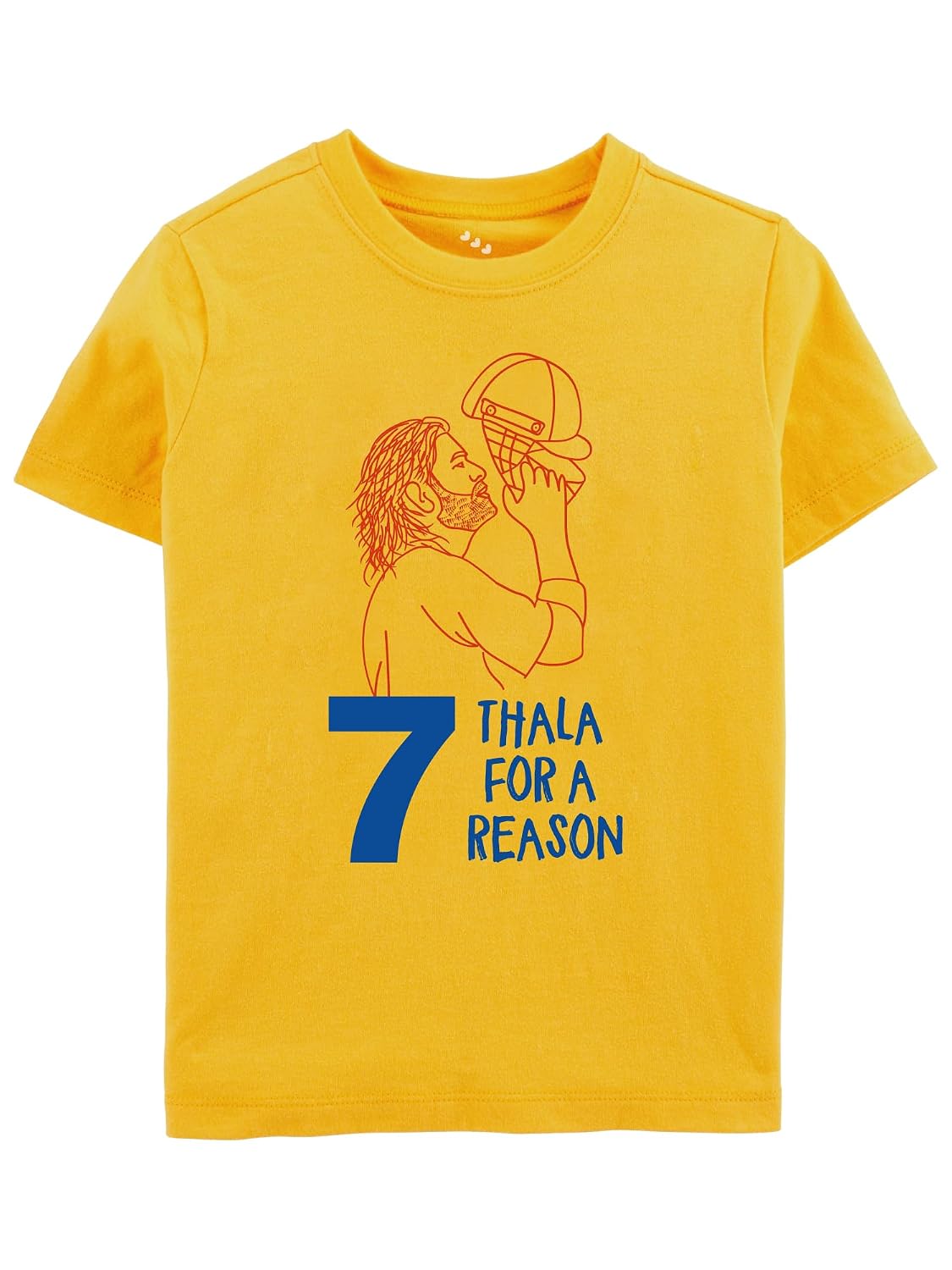 Zeezeezoo Thala for a Reason Kids Dhoni Fan Tshirt Jersey, Yellow, 1-4 Years, Cotton - Review, Price and Buying Guide