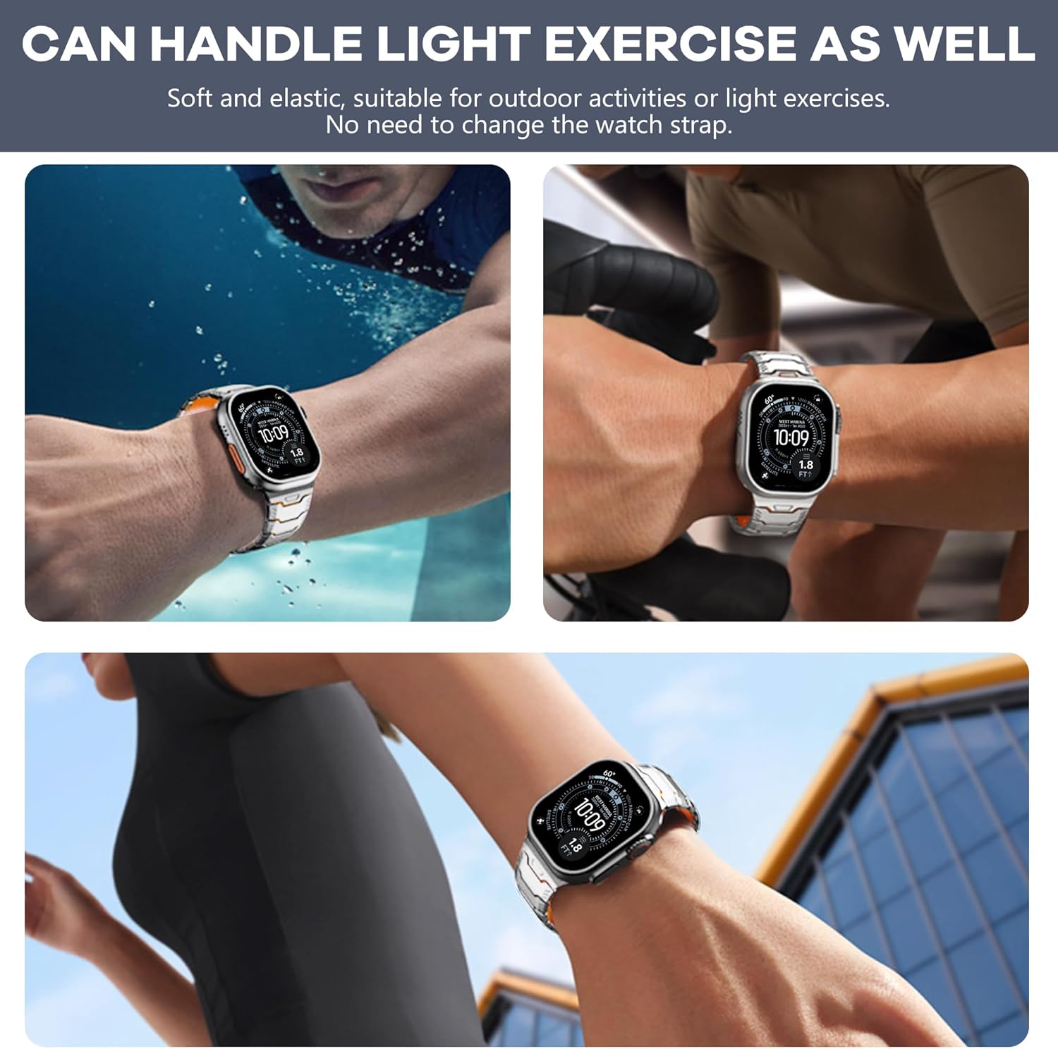 Titanium Watch Band Compatible with Apple Watch Ultra 3/2/1 (49mm) & Series 11/10 46mm 45mm 44mm 42mm SE 3/2/1 9 8 7 6 5 4, Lightweight Military-Grade Durable Metal Strap,Premium Color Match for Men