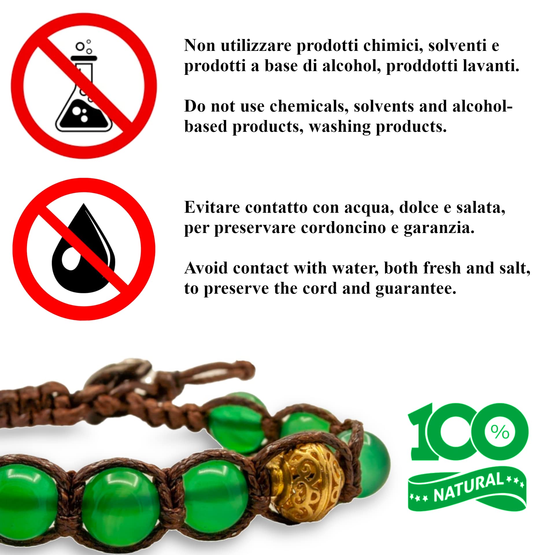 Samsara Kids Bracciale Tibetano Buddista per Bambino/Bambina – Shamballa con Pietre Naturali Vere, Fatto a Mano